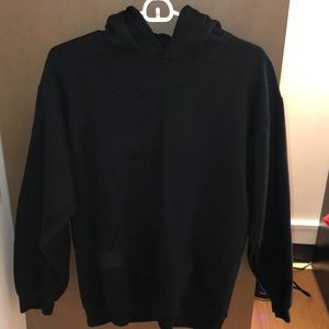 Oversized PrettyLittleThing Black Hoodie